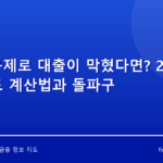 DSR 규제로 대출이 막혔다면? 2026년 한도 계산법과 돌파구