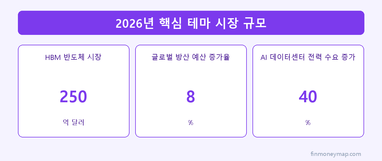 2026년 핵심 테마 시장 규모 인포그래픽 2026