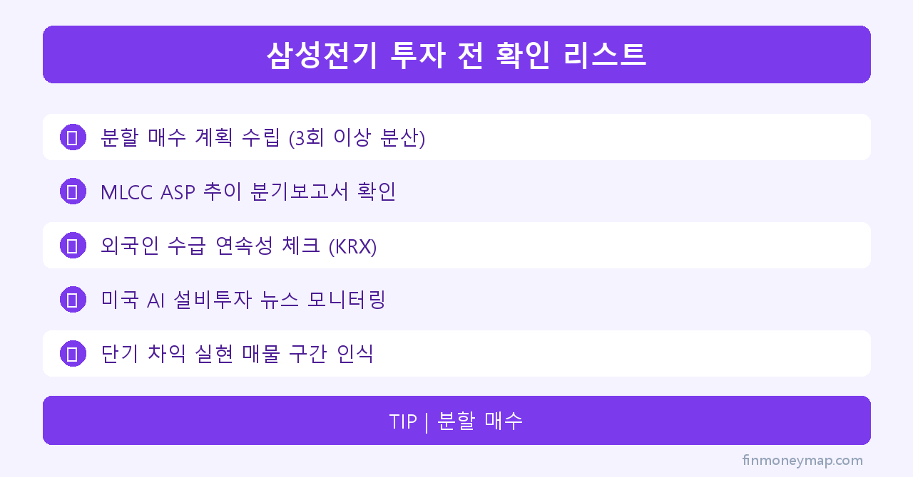 삼성전기 투자 전 확인 리스트 인포그래픽 2026