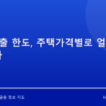 원화대출 한도, 주택가격별로 얼마까지 될까