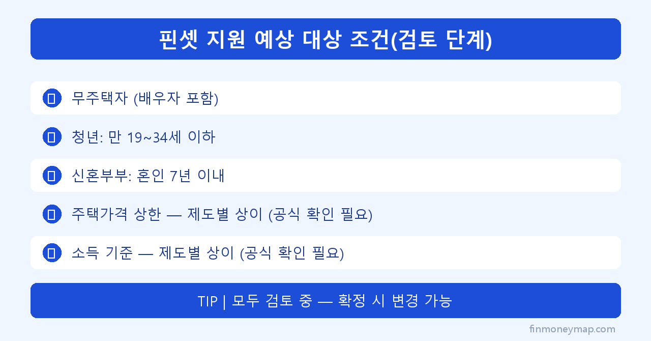 핀셋 지원 검토 항목 정리 인포그래픽 2026