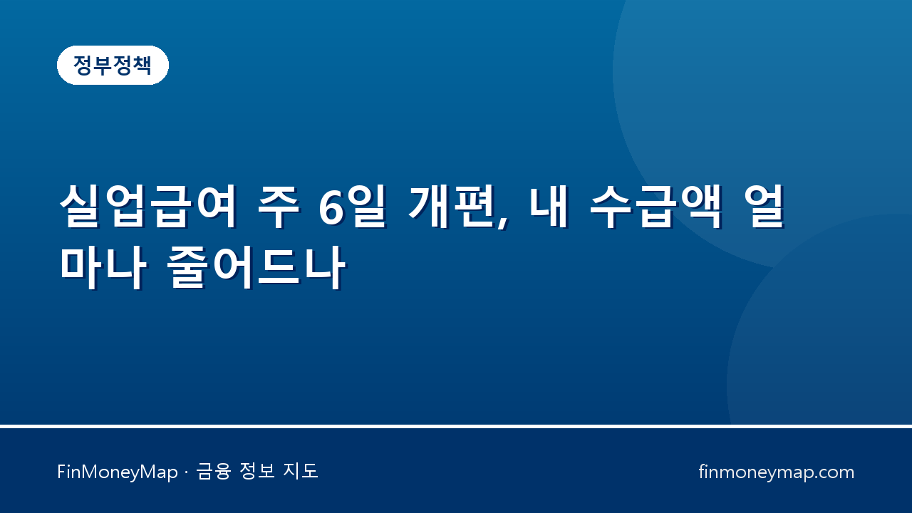 실업급여 주 6일 개편, 내 수급액 얼마나 줄어드나