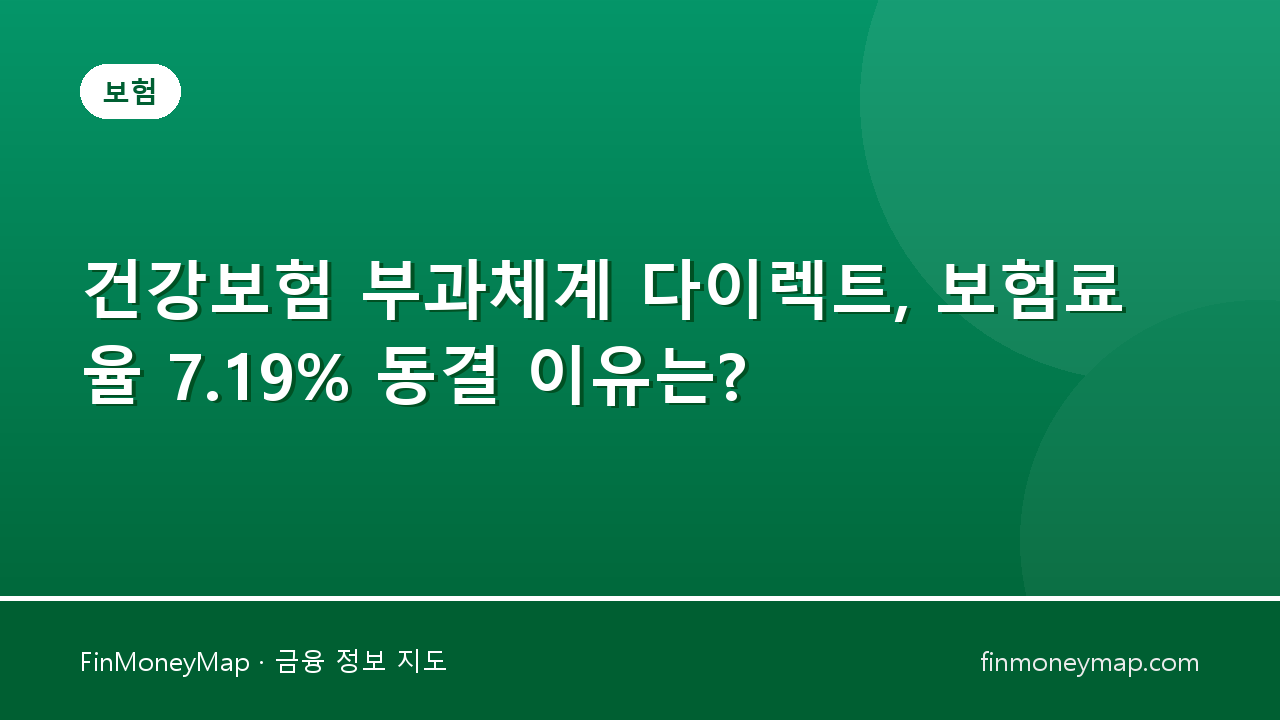 건강보험 부과체계 다이렉트, 보험료율 7.19% 동결 이유는?